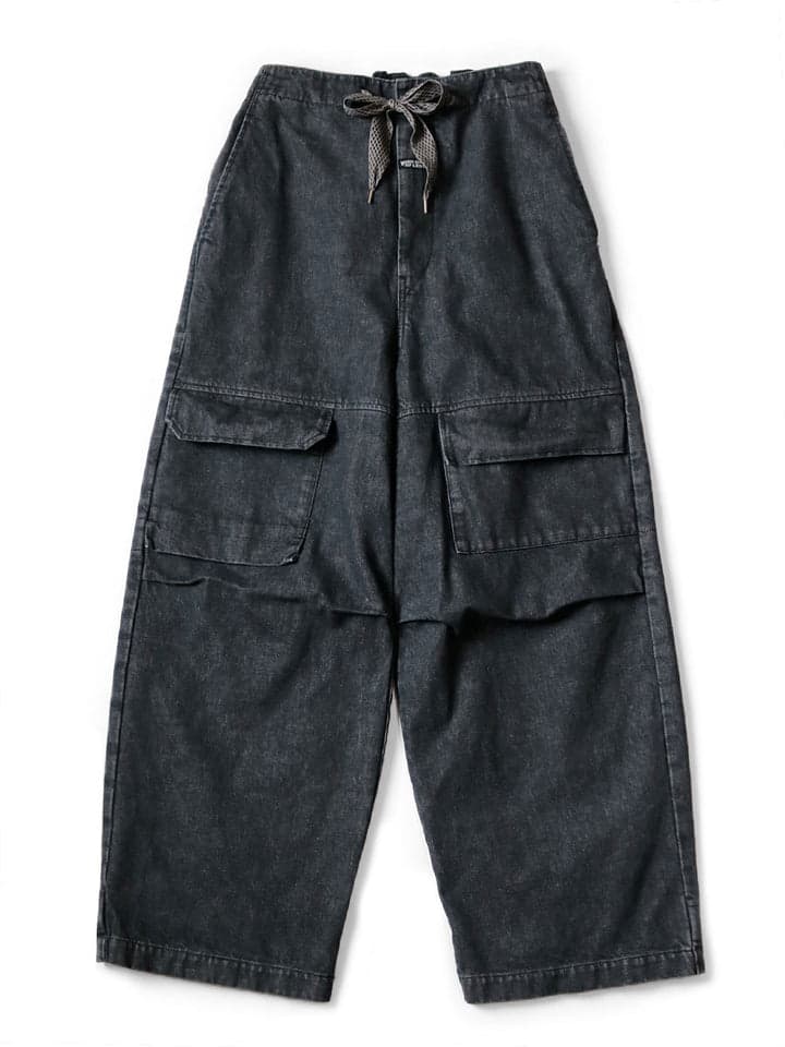 Kapital 14oz Black x Kinari Denim Shovel Baggie Pants