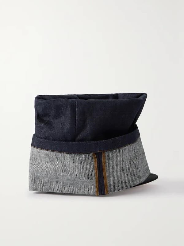 Denim and Leather Ankle Boots